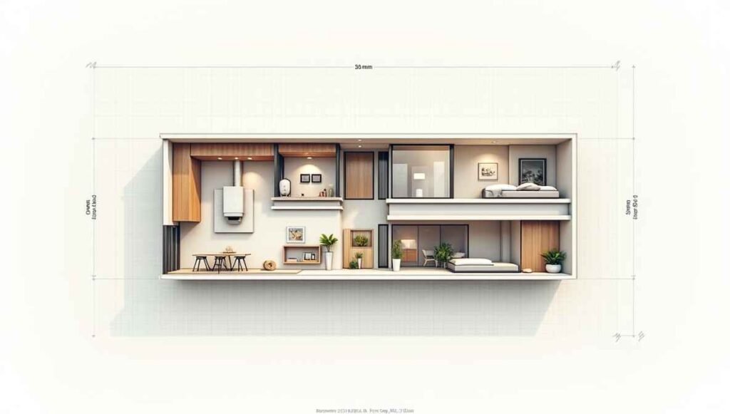 A compact and cost-efficient home layout design